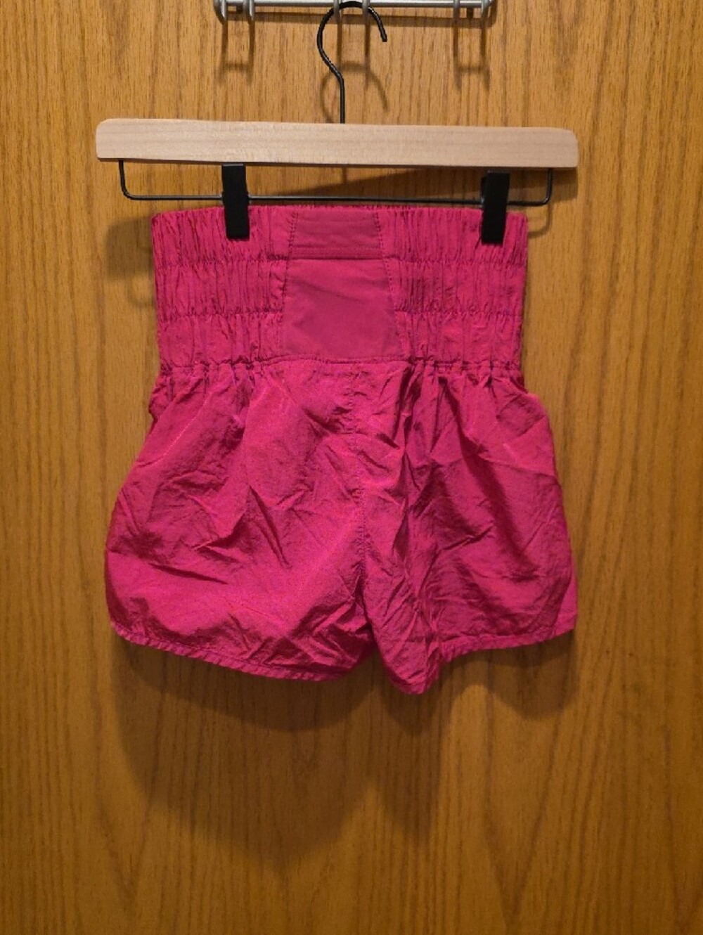 FP Movement by Free People Hot Pink Smocked Waist Athletic Shorts - Picture 3 of 6